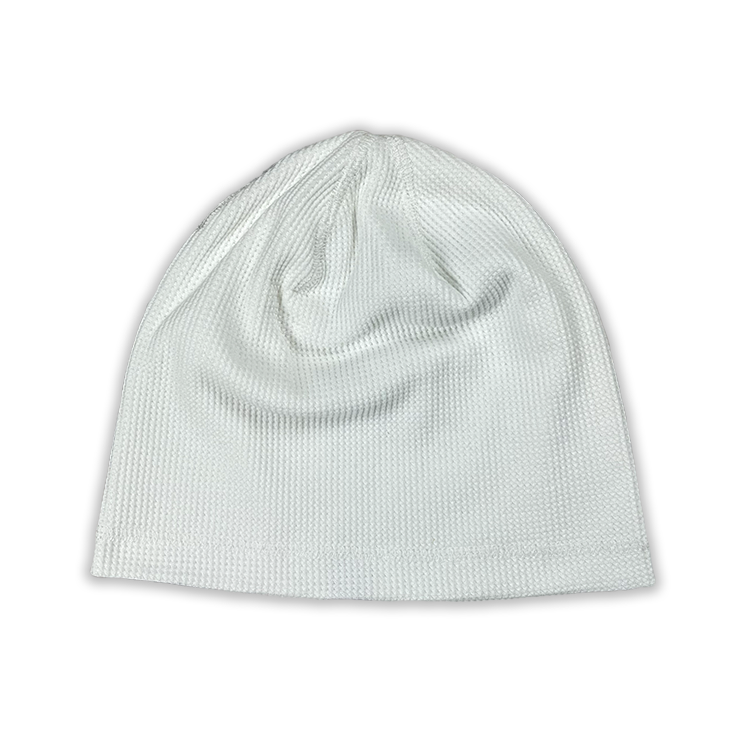 WAFFLE SKULL BEANIE - WHITE