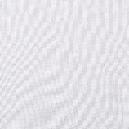 WAFFLE POLO SHIRT - WHITE
