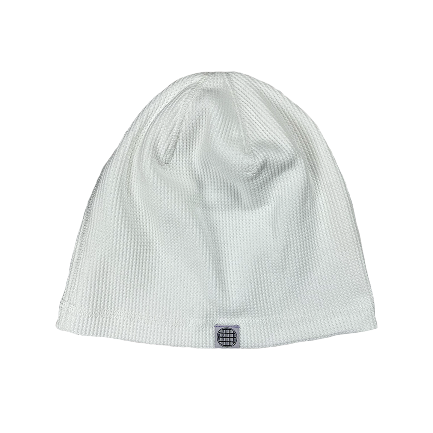 WAFFLE SKULL BEANIE - WHITE