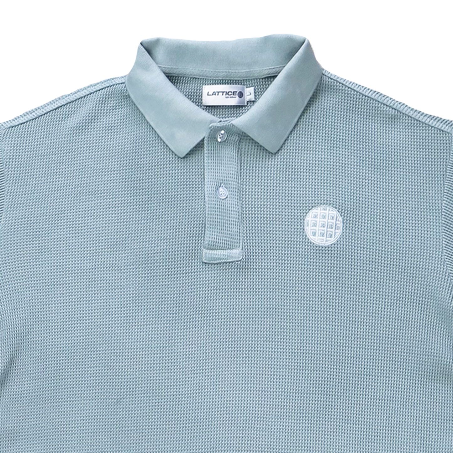 WAFFLE POLO SHIRT - KRYPTON GREY