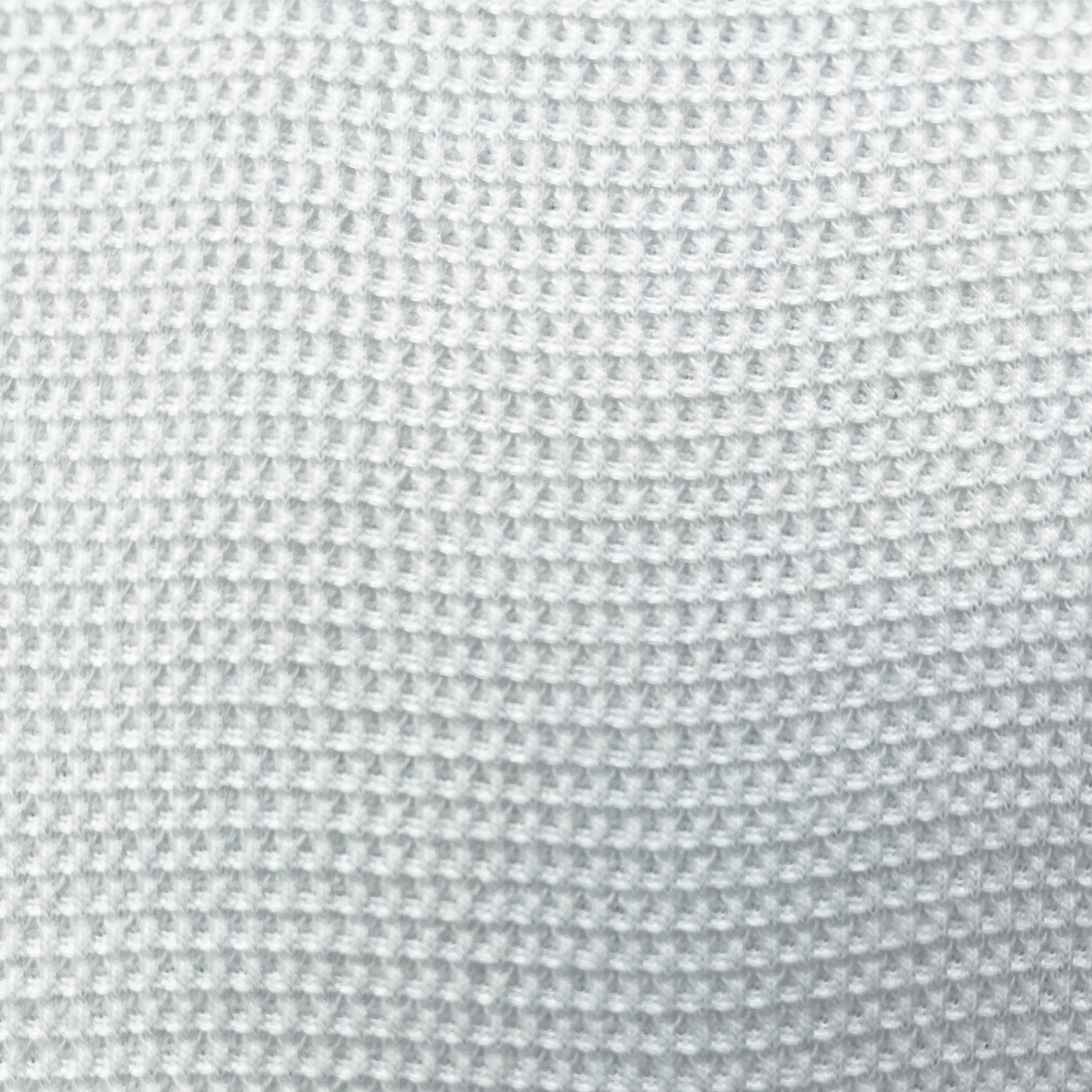 White waffle knit fabric, close up